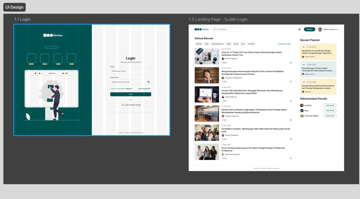 Login Page Interface