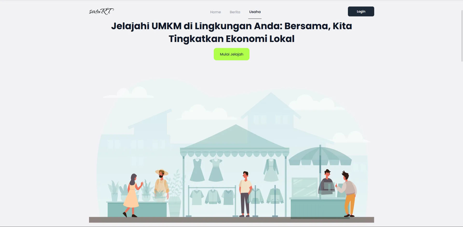 Landing Page Interface